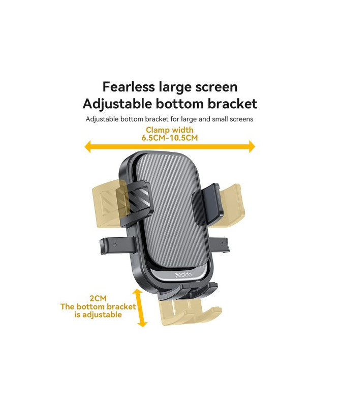 Support Téléphone Voiture YESIDO C267 à Ventouse - Rotation 360°
