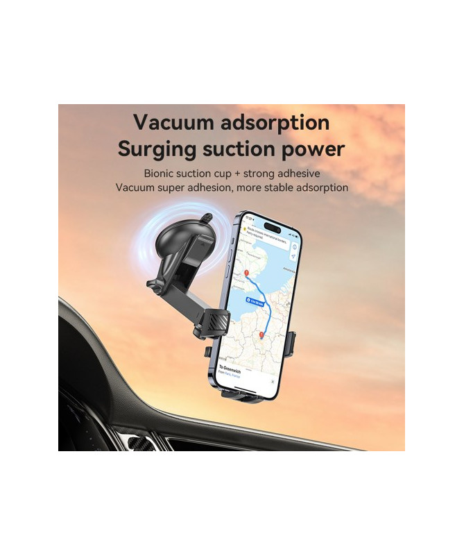 Support Téléphone Voiture YESIDO C267 à Ventouse - Rotation 360°
