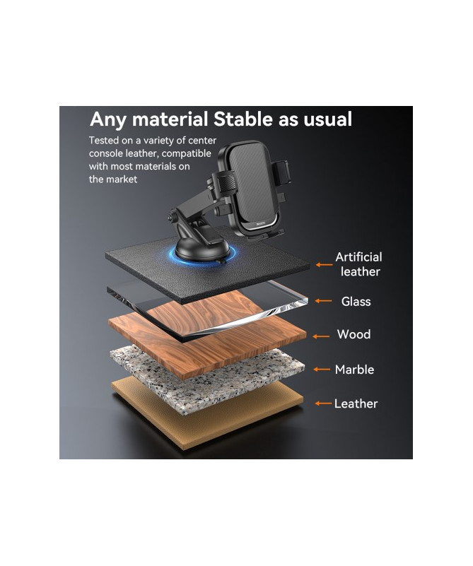 Support Téléphone Voiture YESIDO C267 à Ventouse - Rotation 360°