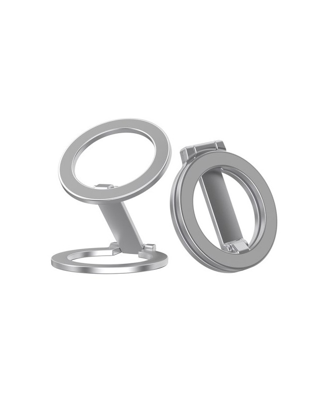 Support Téléphone Pliable Compatible MagSafe en Alliage - Argent