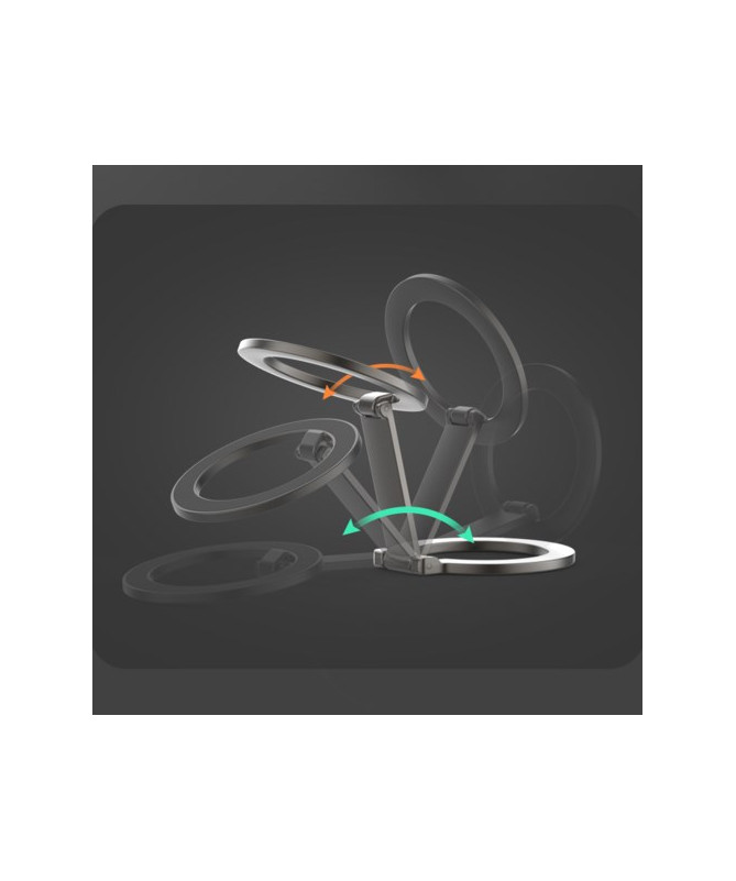 Support Téléphone Pliable Compatible MagSafe en Alliage - Argent