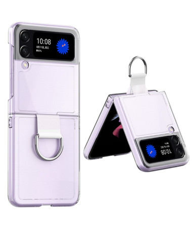 Coque Transparente Samsung Galaxy Z Flip 4 avec Anneau Support