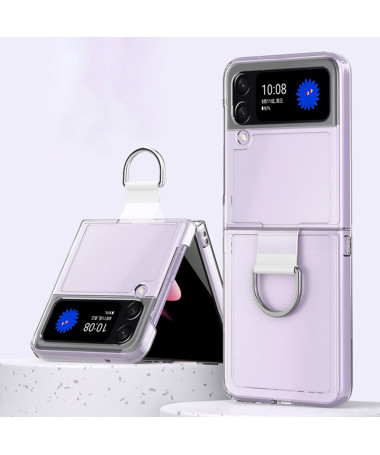 Coque Transparente Samsung Galaxy Z Flip 4 avec Anneau Support