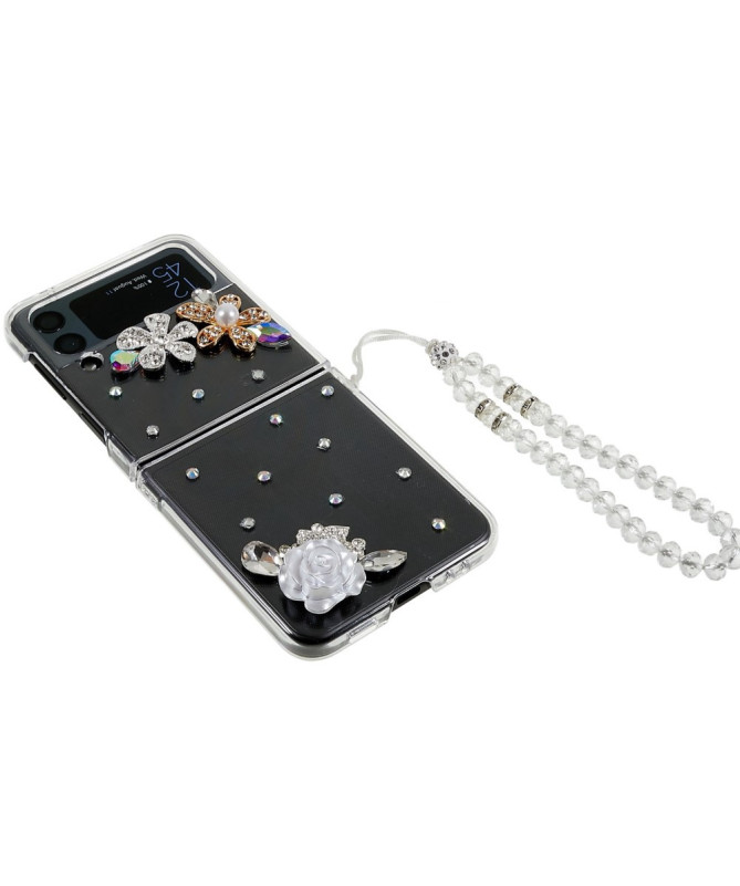 Coque Glamour Samsung Galaxy Z Flip 4 avec Strass et Bracelet