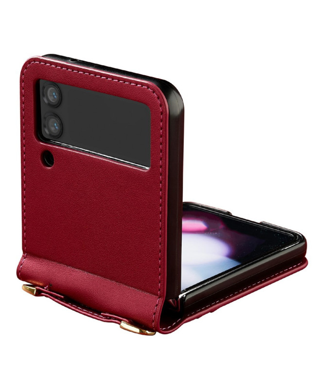 Coque Samsung Galaxy Z Flip 4 LC.IMEEKE L1 avec Lanières