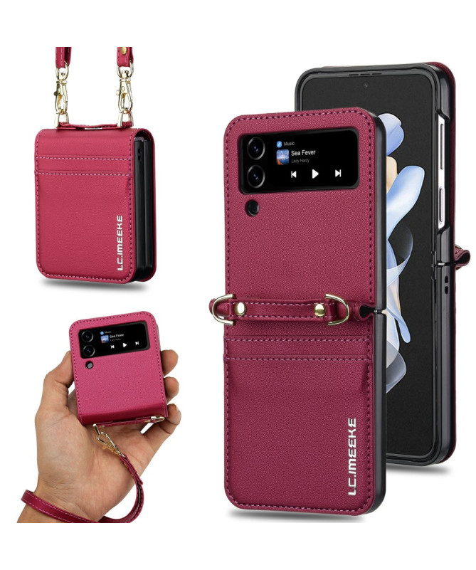 Coque Samsung Galaxy Z Flip 4 LC.IMEEKE L1 avec Lanières