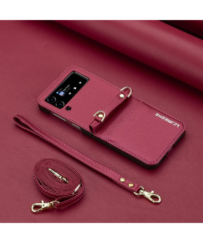 Coque Samsung Galaxy Z Flip 4 LC.IMEEKE L1 avec Lanières