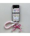 Coque Samsung Galaxy Z Flip 4  Textile avec Bracelet