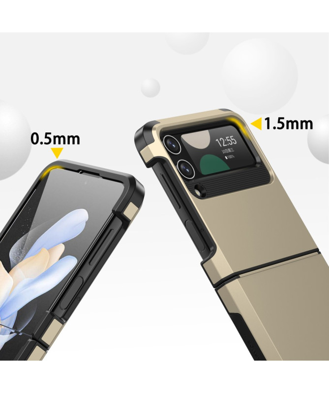 Coque pour Samsung Galaxy Z Flip 4 Bicolore avec Protection de Charnière