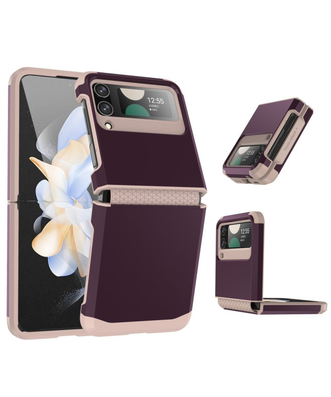 Coque pour Samsung Galaxy Z Flip 4 Bicolore avec Protection de Charnière