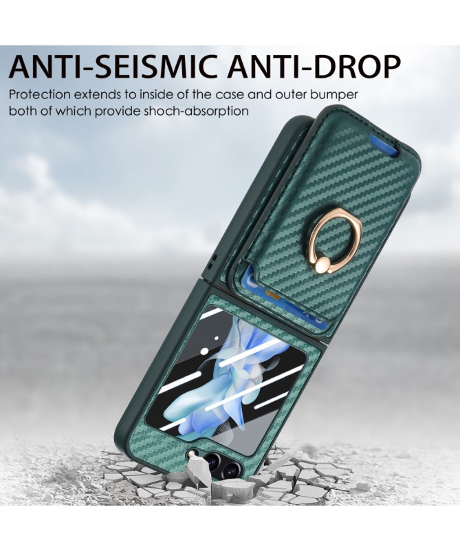 Coque Samsung Galaxy Z Flip 5 : Protection Premium, Porte-cartes et Support Anneau