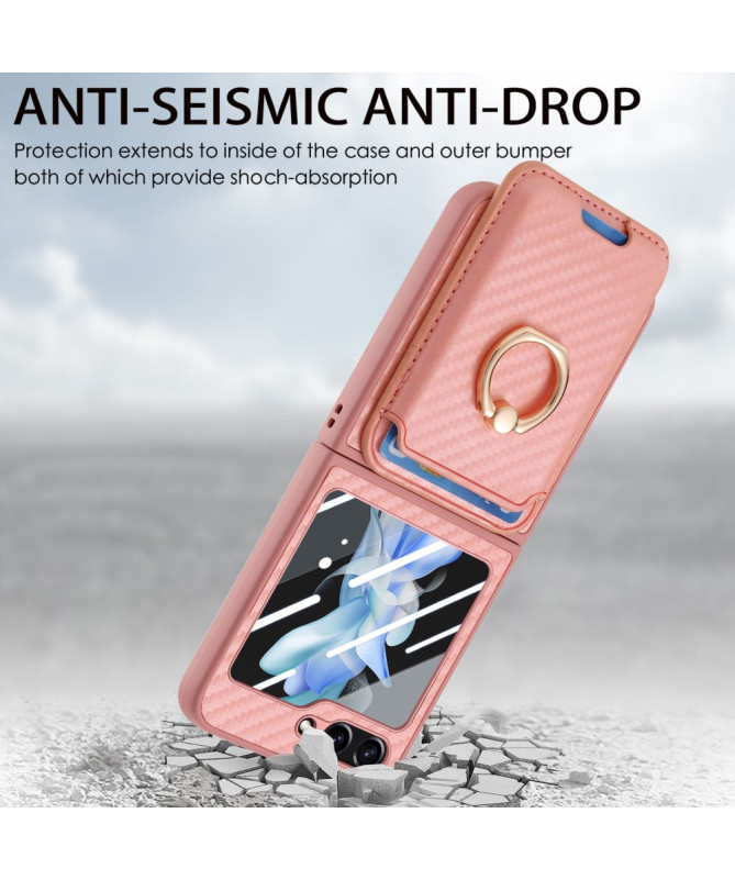 Coque Samsung Galaxy Z Flip 5 : Protection Premium, Porte-cartes et Support Anneau