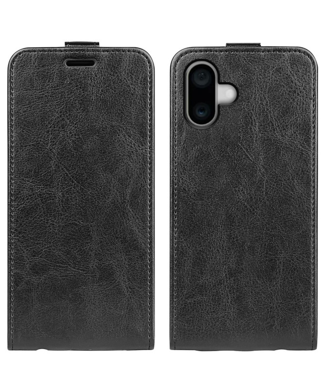 Housse iPhone 16 simili cuir avec rabat vertical