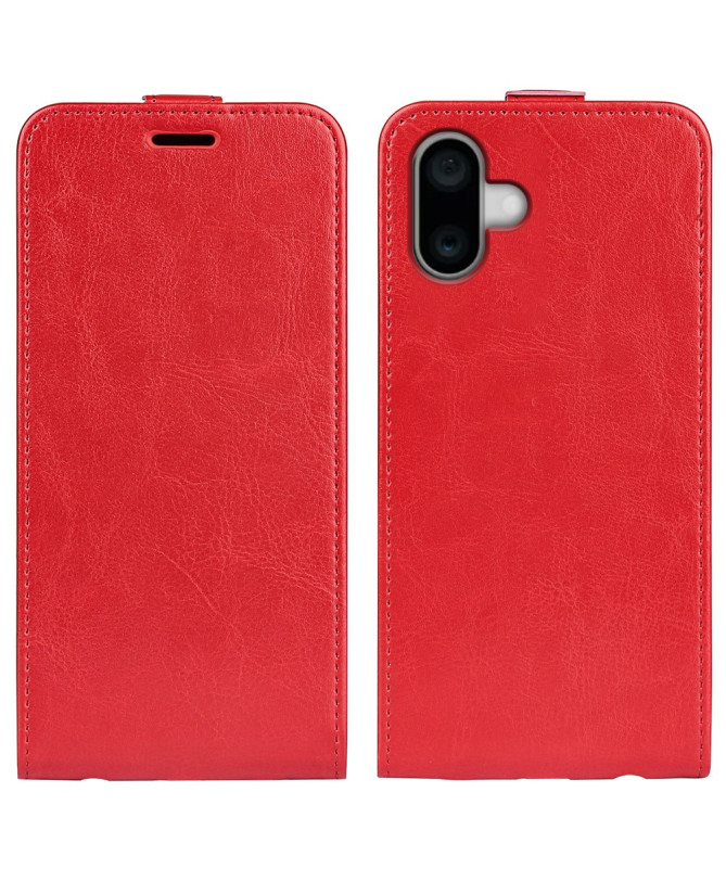 Housse iPhone 16 simili cuir avec rabat vertical