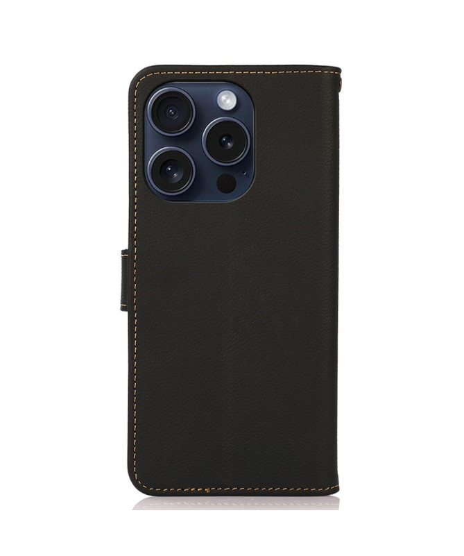 Housse iPhone 16 Pro Max KHAZNEH Classic en cuir