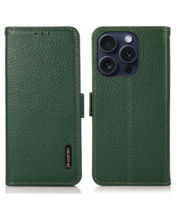 Housse iPhone 16 Pro Max KHAZNEH cuir grainé first