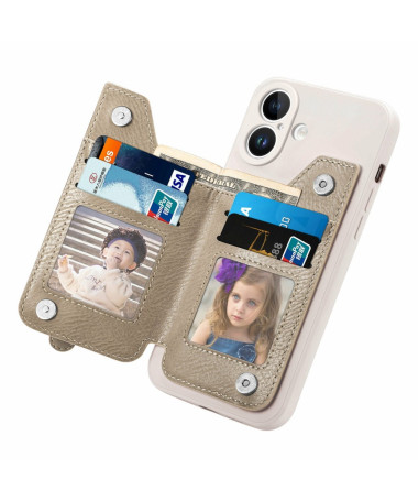 Coque iPhone 16 Portefeuille Beige Clair - photo 17