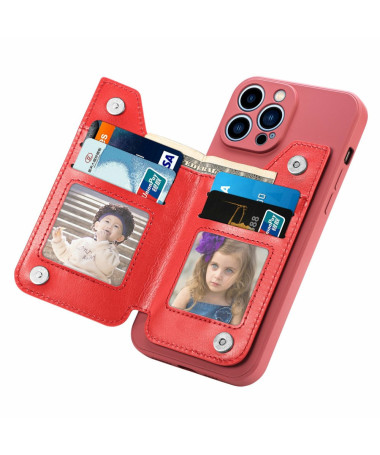 Coque iPhone 16 Pro Portefeuille Rouge - photo 7