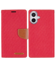 Housse iPhone 16 Plus Mercury Canvas Portefeuille