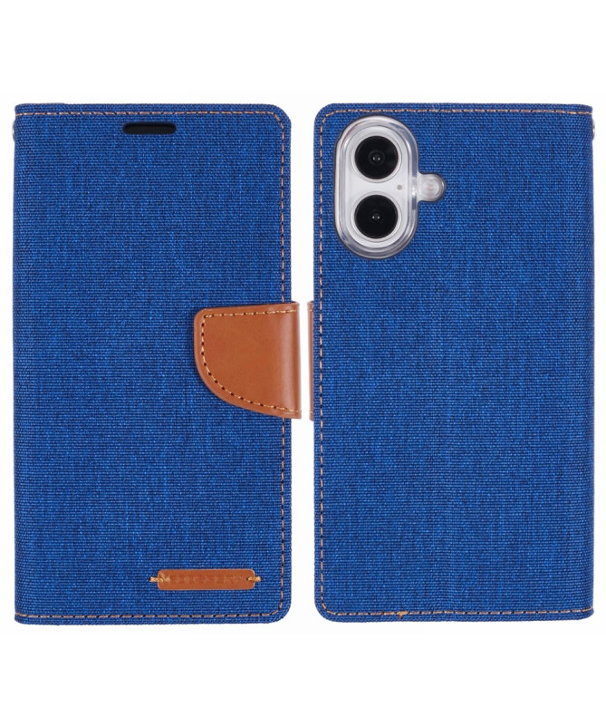 Housse iPhone 16 Plus Mercury Canvas Portefeuille