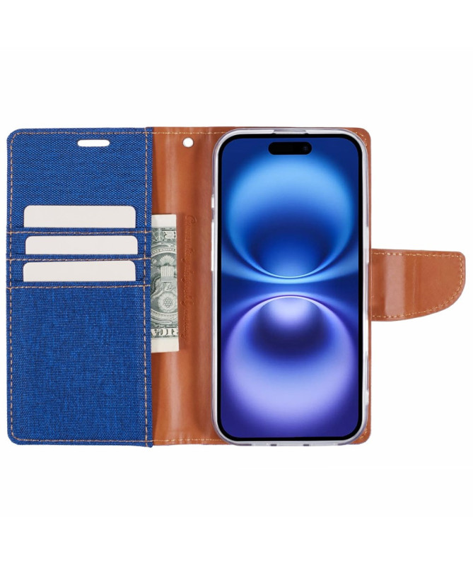 Housse iPhone 16 Plus Mercury Canvas Portefeuille