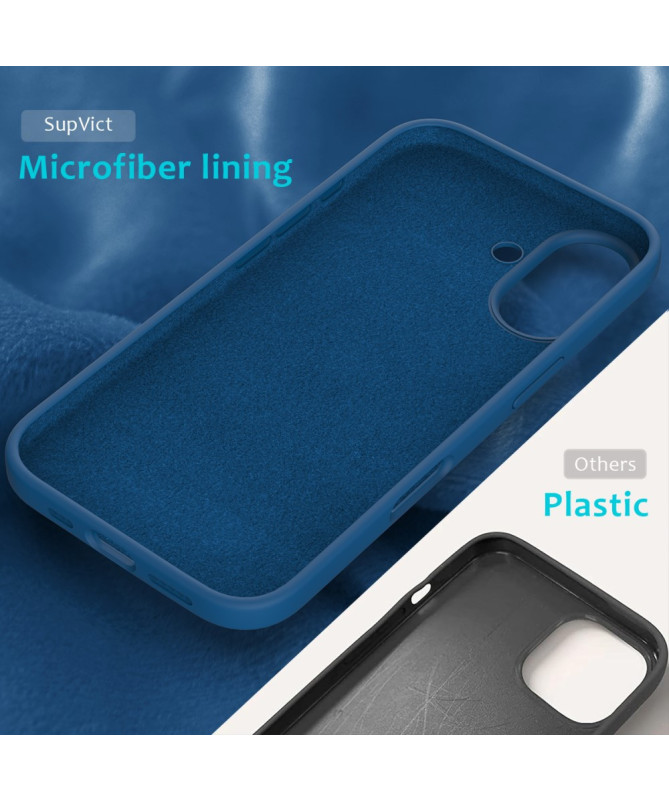 Coque Silicone Liquide pour iPhone 16 Plus - Protection Douce