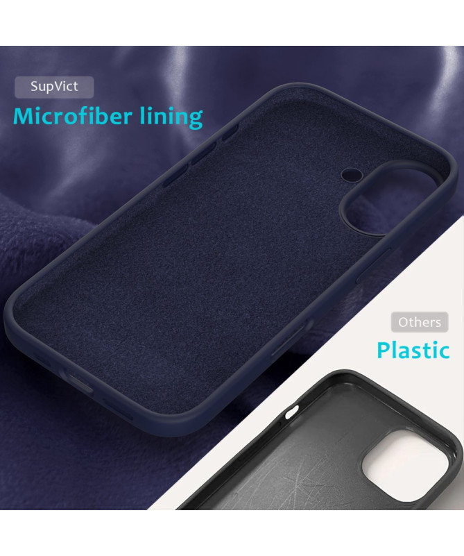 Coque Silicone Liquide pour iPhone 16 Plus - Protection Douce