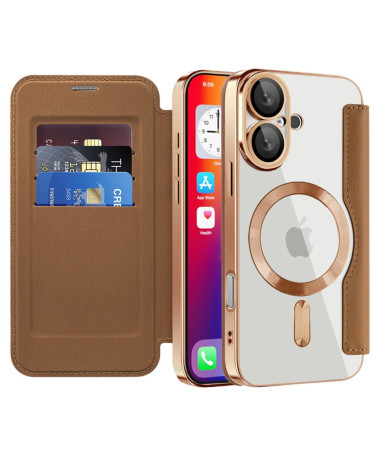 Coque à Rabat pour iPhone 16 Plus Compatible MagSafe Marron Clair - photo 23