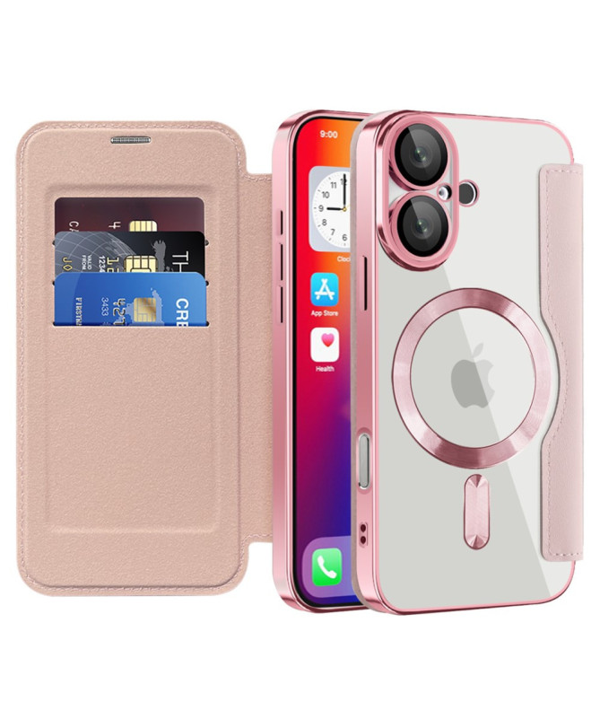 Coque à Rabat pour iPhone 16 Plus Compatible MagSafe