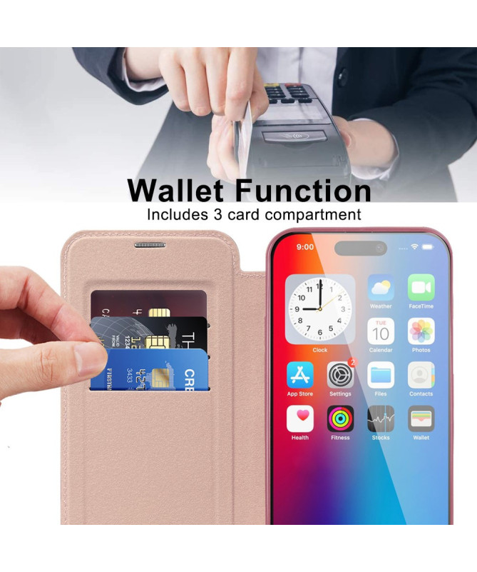 Coque à Rabat pour iPhone 16 Plus Compatible MagSafe