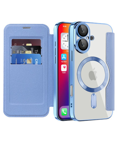 Coque à Rabat pour iPhone 16 Plus Compatible MagSafe Bleu clair - photo 32