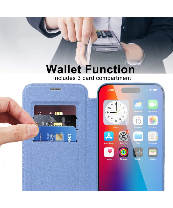 Coque à Rabat pour iPhone 16 Plus Compatible MagSafe