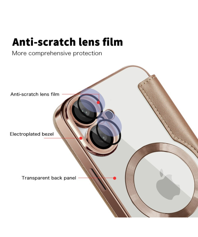 Coque à Rabat pour iPhone 16 Plus Compatible MagSafe