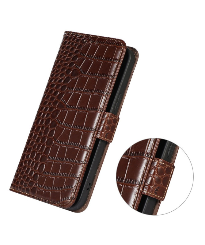 Housse Honor 200 Smart cuir véritable aspect croco