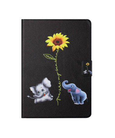 Housse iPad mini (2024/2021) Tournesol et Éléphants