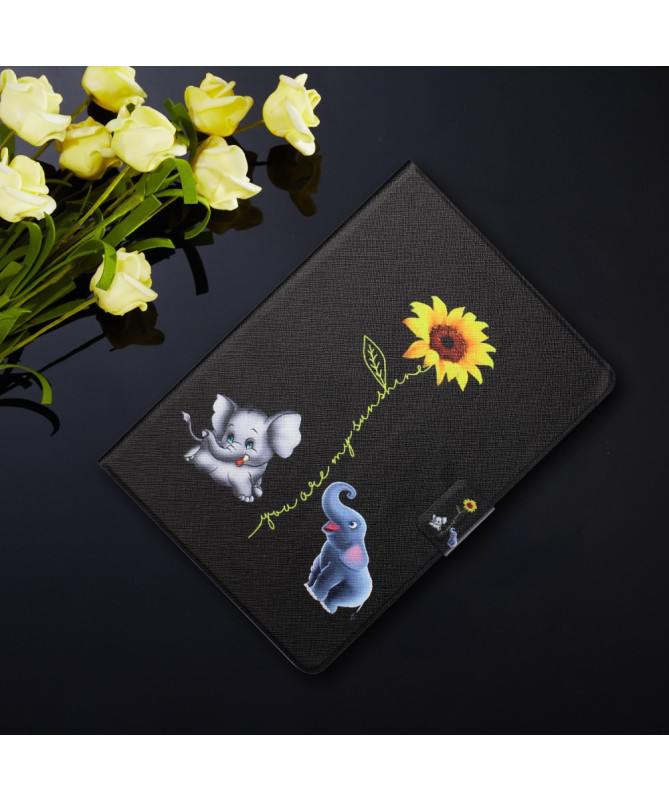 Housse iPad mini (2024/2021) Tournesol et Éléphants