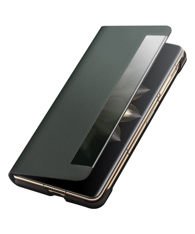 Étui Honor Magic V2 Cuir Véritable avec Fenêtre