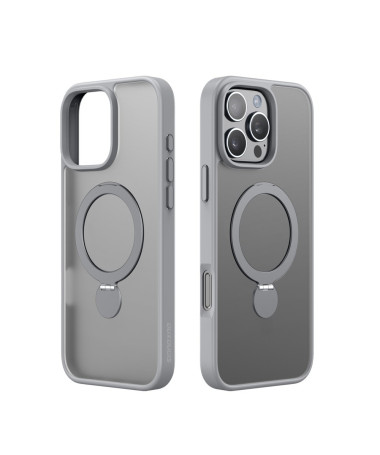Coque iPhone 16 Pro Yind Series avec support magnétique Gris Foncé - photo 7