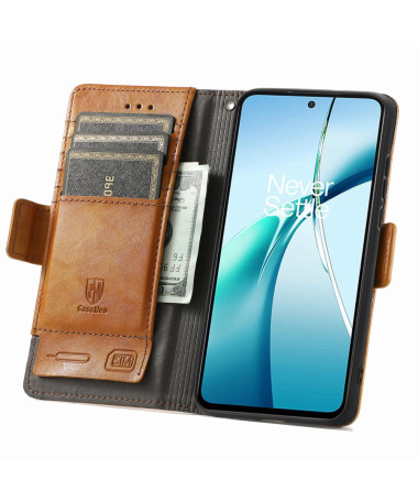 Housse Motorola Edge 50 Neo Flip Business Marron Clair - photo 5