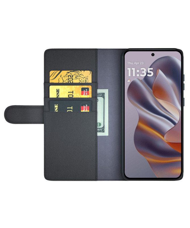 Étui Motorola Edge 50 Neo portefeuille en cuir premium