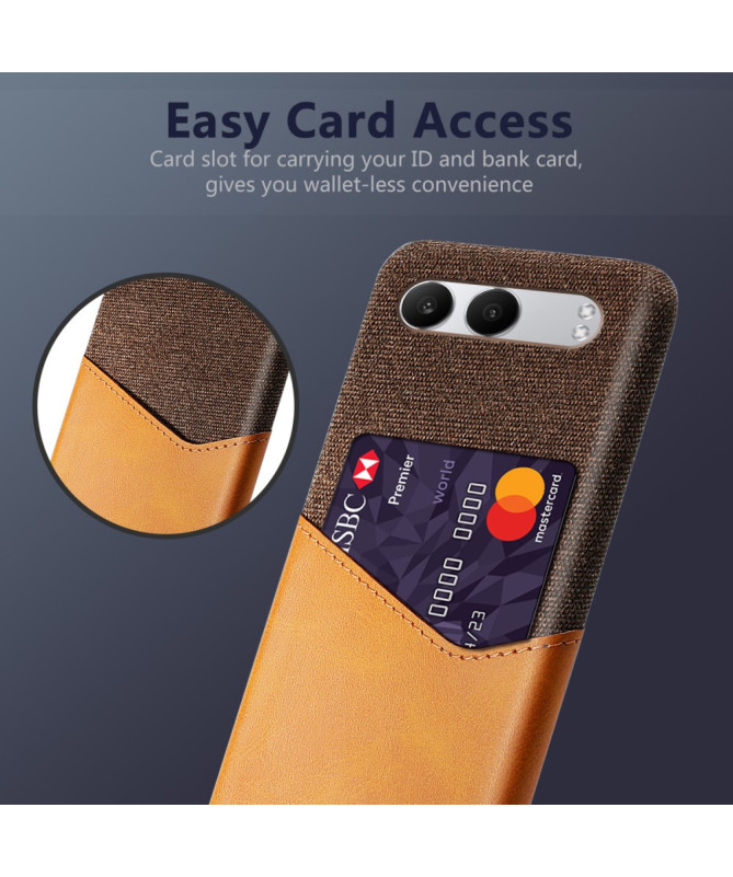 TÄCKA - Coque OnePlus Nord 4 Texture Tissu et Porte-carte