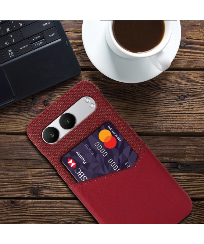 TÄCKA - Coque OnePlus Nord 4 Texture Tissu et Porte-carte