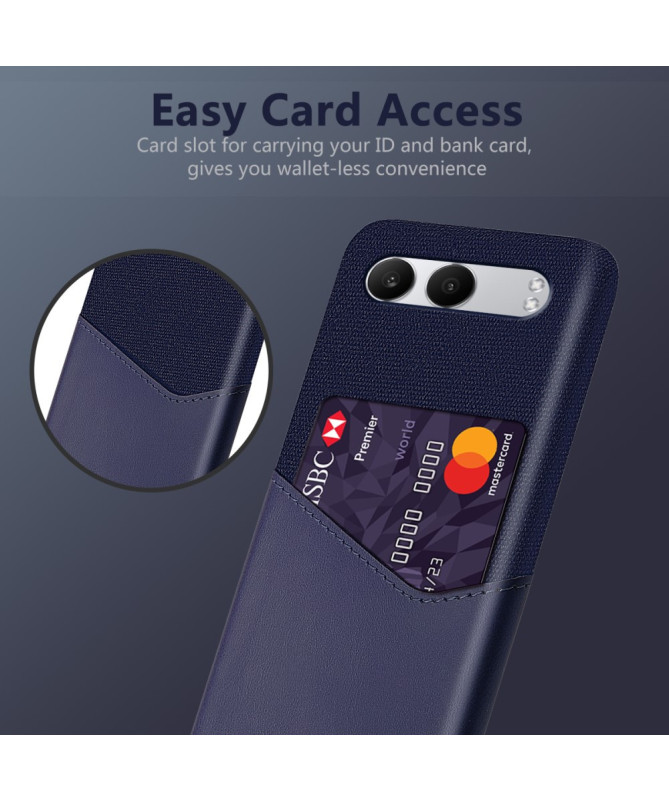 TÄCKA - Coque OnePlus Nord 4 Texture Tissu et Porte-carte