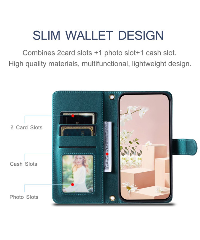 CHICQUILTE - Housse Xiaomi Redmi 14C / Poco C75 Portefeuille avec Band