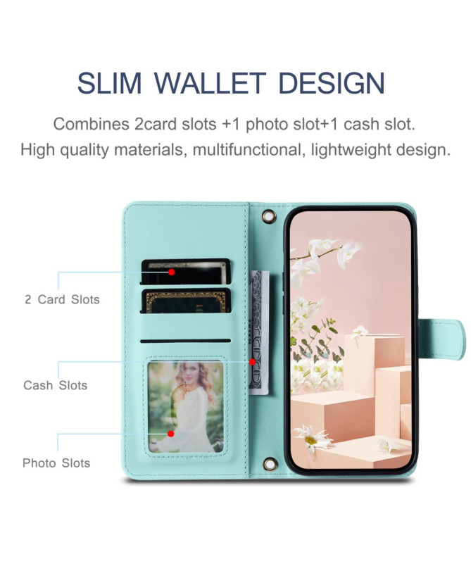 CHICQUILTE - Housse Xiaomi Redmi 14C / Poco C75 Portefeuille avec Band