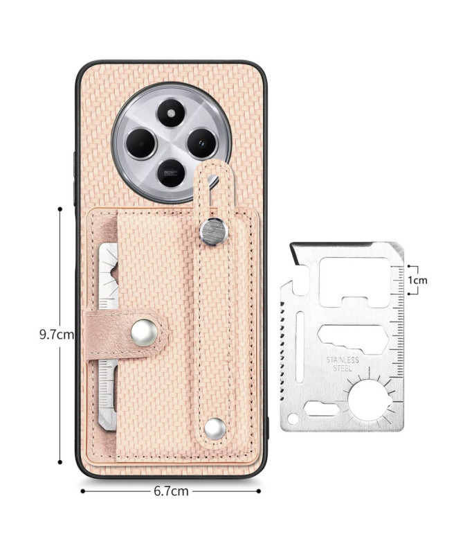 CARBONA - Coque Xiaomi Redmi 14C / Poco C75 avec Porte-Cartes et Support