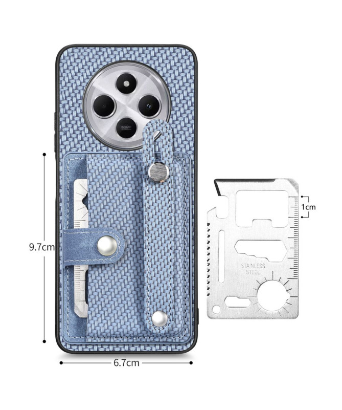 CARBONA - Coque Xiaomi Redmi 14C / Poco C75 avec Porte-Cartes et Support