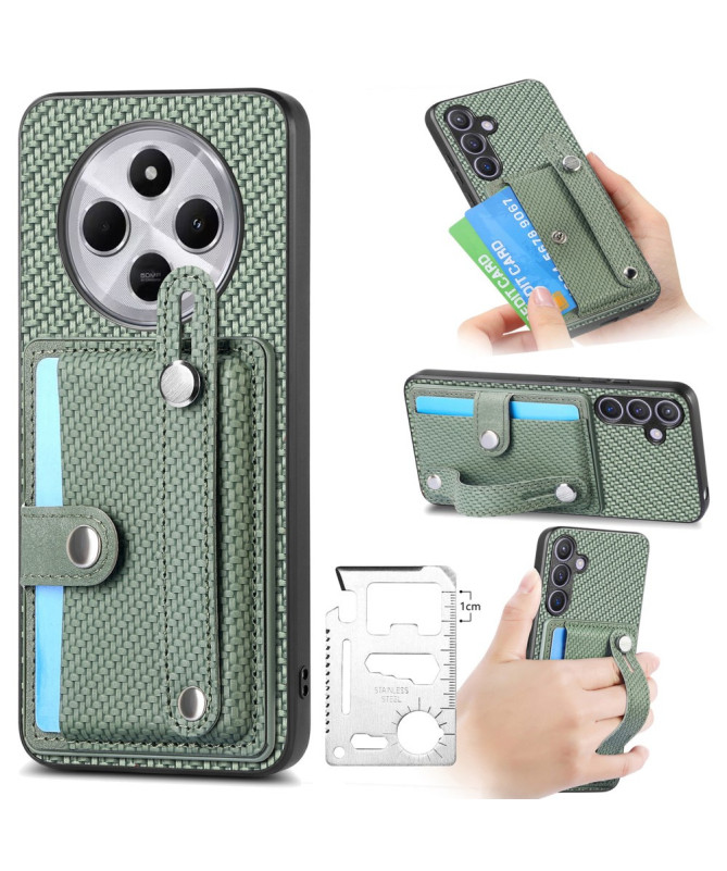 CARBONA - Coque Xiaomi Redmi 14C / Poco C75 avec Porte-Cartes et Suppo
