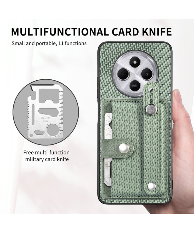 CARBONA - Coque Xiaomi Redmi 14C / Poco C75 avec Porte-Cartes et Suppo