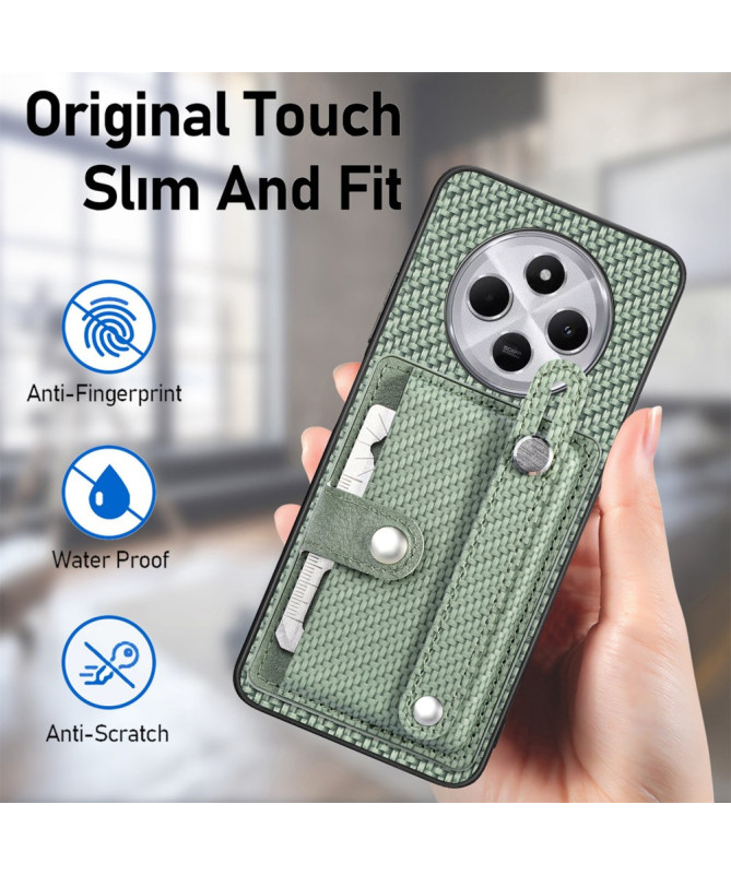 CARBONA - Coque Xiaomi Redmi 14C / Poco C75 avec Porte-Cartes et Suppo